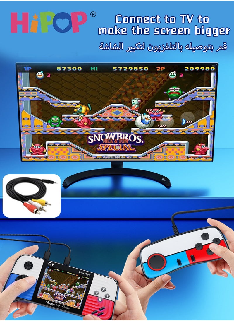 HIPOP 666 In 1 Handheld Game Console with one Gamepads,3-Inch HD Screen Retro Games,G9 Model Handheld Game Console for Kids  - Image 3