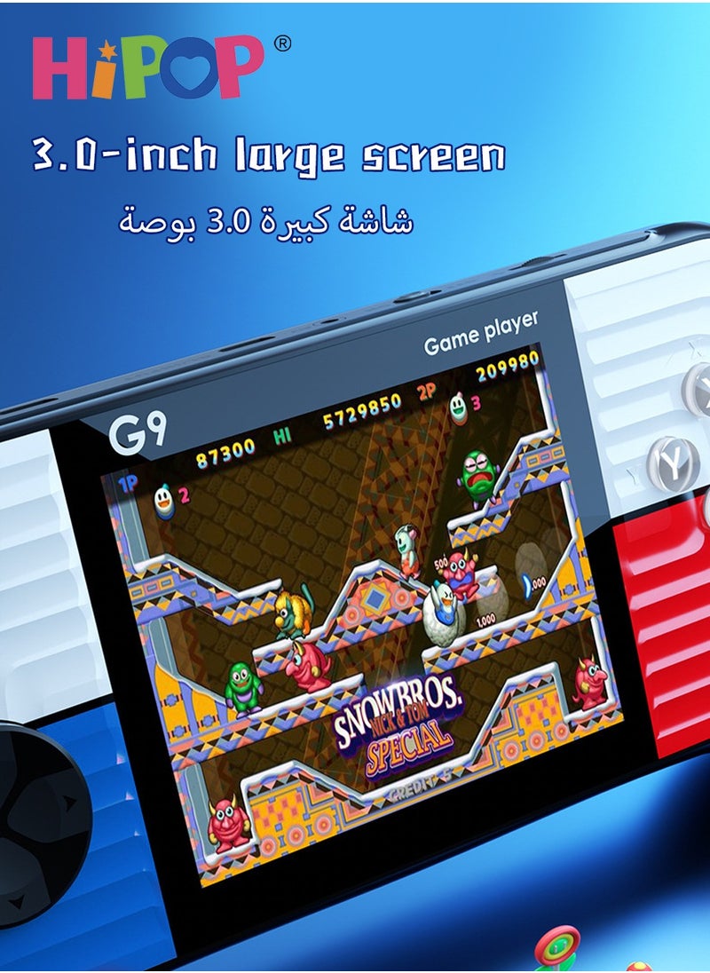 HIPOP 666 In 1 Handheld Game Console with one Gamepads,3-Inch HD Screen Retro Games,G9 Model Handheld Game Console for Kids  - Image 5