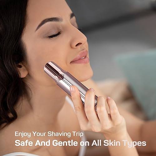 gurelax Facial Hair Removal for Women, Rechargeable Painless Facial Hair Remover for Face, Lip, Chin with a Velvet Bag - Image 5