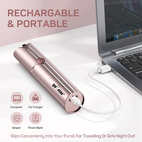 gurelax Facial Hair Removal for Women, Rechargeable Painless Facial Hair Remover for Face, Lip, Chin with a Velvet Bag - Image 4