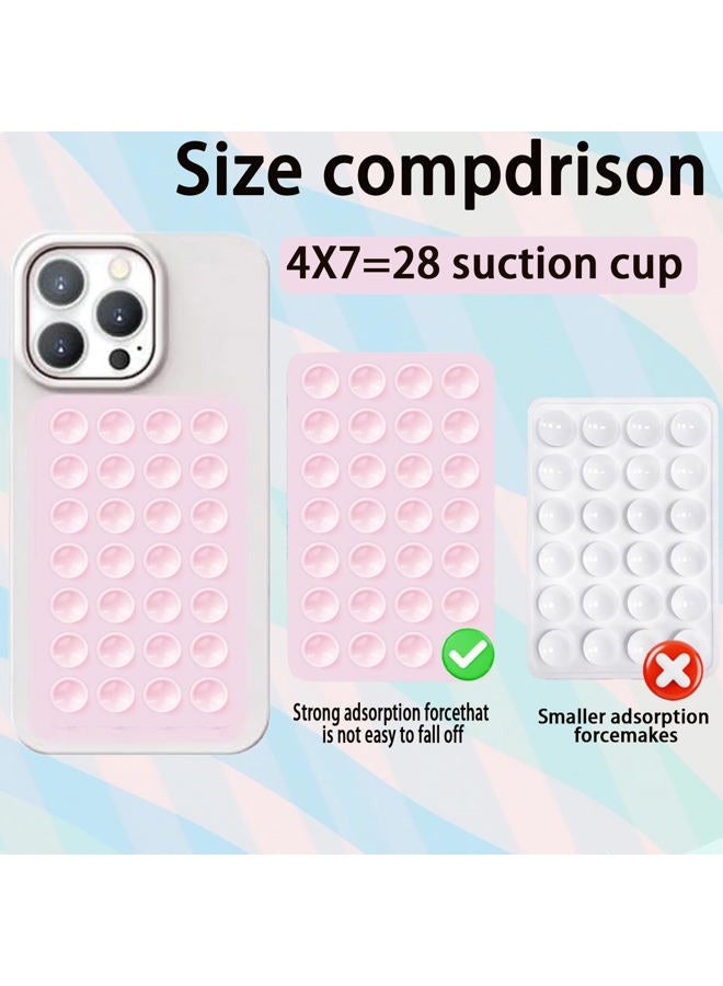 Rookii 3 PCS Double Sided Phone Suction Pad,Sticky Phone Case for Wall ands-Free Fidget Toy Mirror Shower,Suction Cup Holder for Car Mobile Power Supplies (Blue White) - Image 2