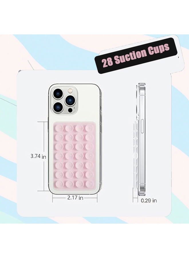 Rookii 3 PCS Double Sided Phone Suction Pad,Sticky Phone Case for Wall ands-Free Fidget Toy Mirror Shower,Suction Cup Holder for Car Mobile Power Supplies (Blue White) - Image 3