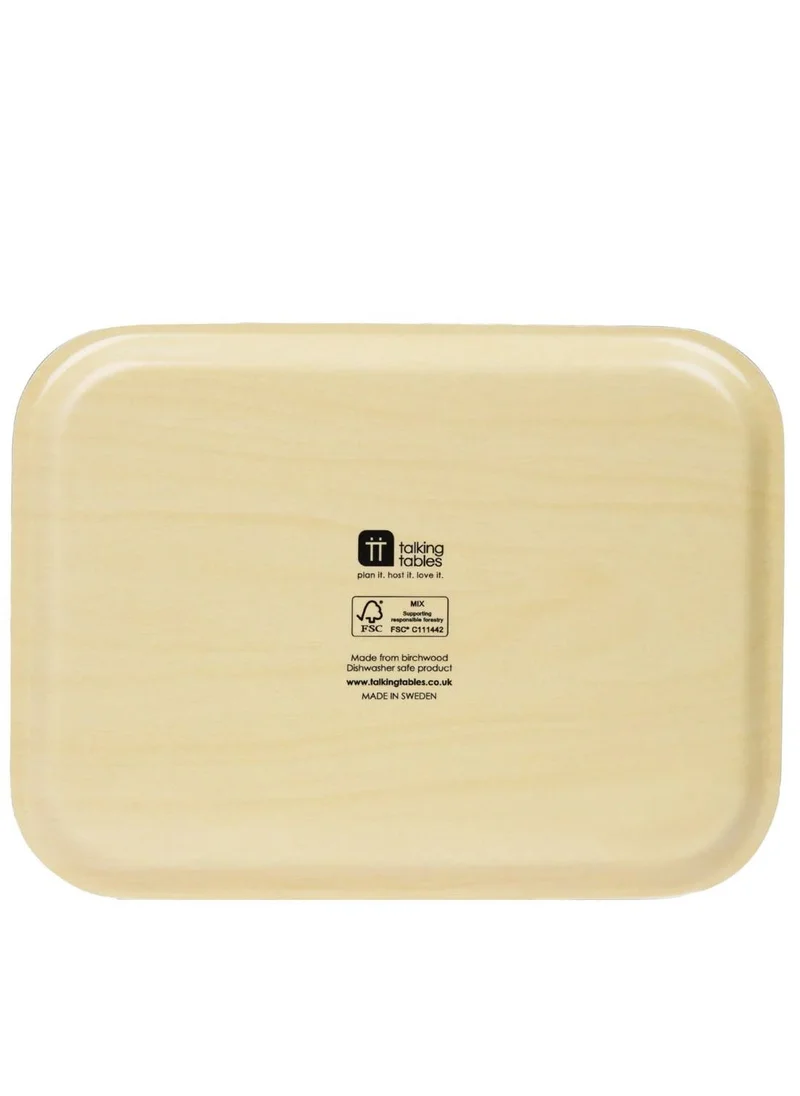 توكينج تيبلز Moroccan Souk Yellow Wooden Tray