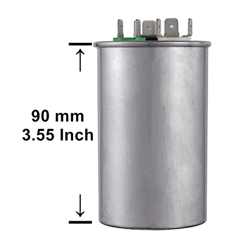 BOJACK 40+5 uF 40/5 MFD ±6% 370V/440 VAC CBB65 Dual Run Circular Start Capacitor for AC Motor Run or Fan Start or Condenser Straight - Image 2