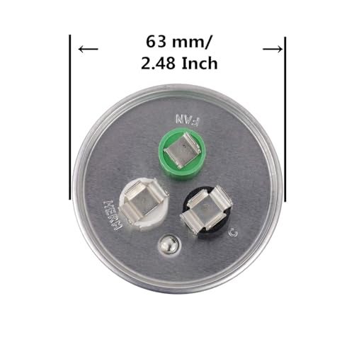 BOJACK 40+5 uF 40/5 MFD ±6% 370V/440 VAC CBB65 Dual Run Circular Start Capacitor for AC Motor Run or Fan Start or Condenser Straight - Image 3