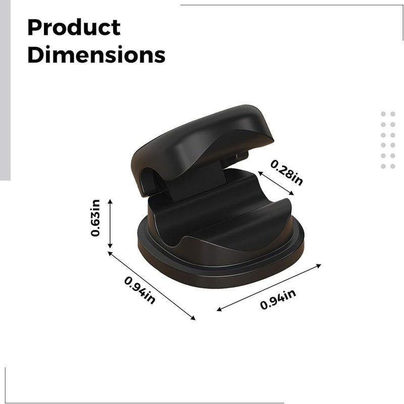 Black Adhesive Spring Clamps 12 Pcs Cable Organizer Clips For USB C Wires Desk Home Office Cord Management - Image 3