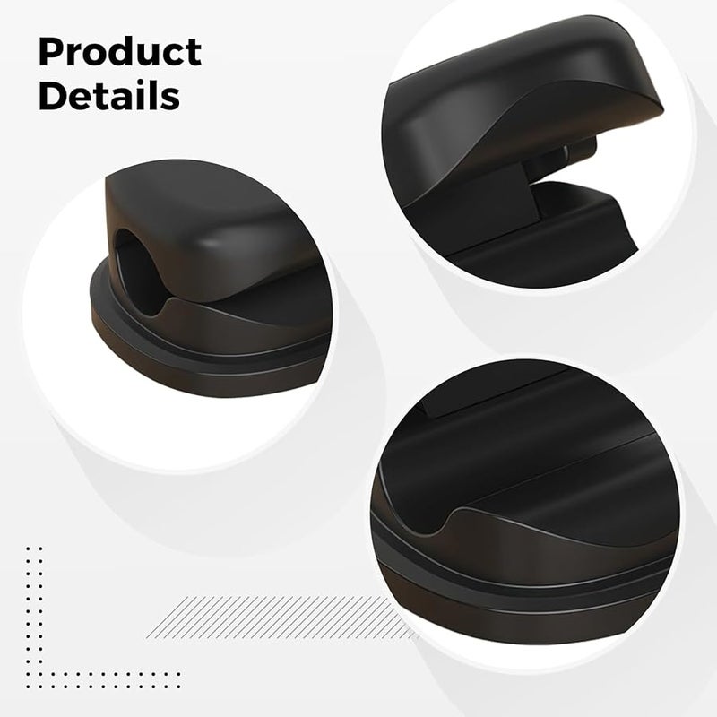 Black Adhesive Spring Clamps 12 Pcs Cable Organizer Clips For USB C Wires Desk Home Office Cord Management - Image 4