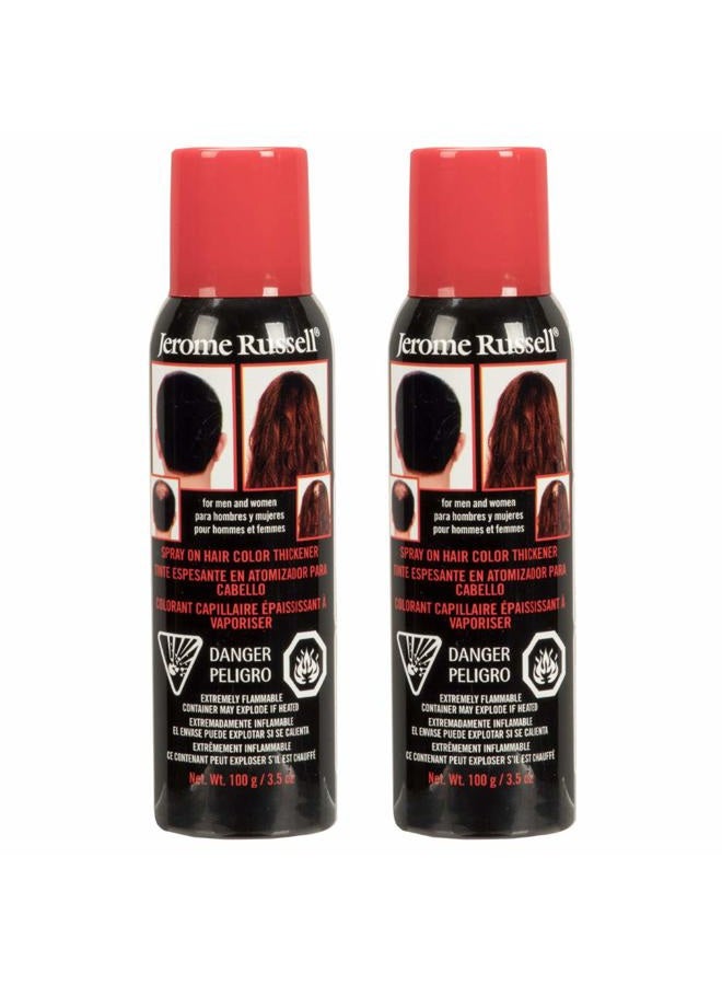 Jerome Russell Spray On Hair Color Thickener 3.5oz - Dark Brown (2 Pack) - Image 1