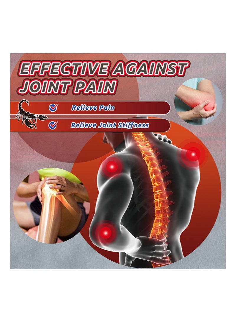 سوميفون قطعتان من بلسم العقرب، مهدئ ومصلح بعمق، يحسن مرونة المفاصل، مناسب للمعصمين والركبتين والأصابع والمفاصل الأخرى (20 جم + 20 جم) - Image 5