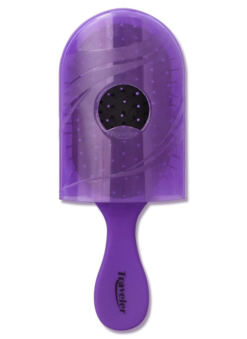 Traveler - NuWay 4HAIR Traveler U.S. and International Patented Travel Brush (Dark Purple) - Image 1