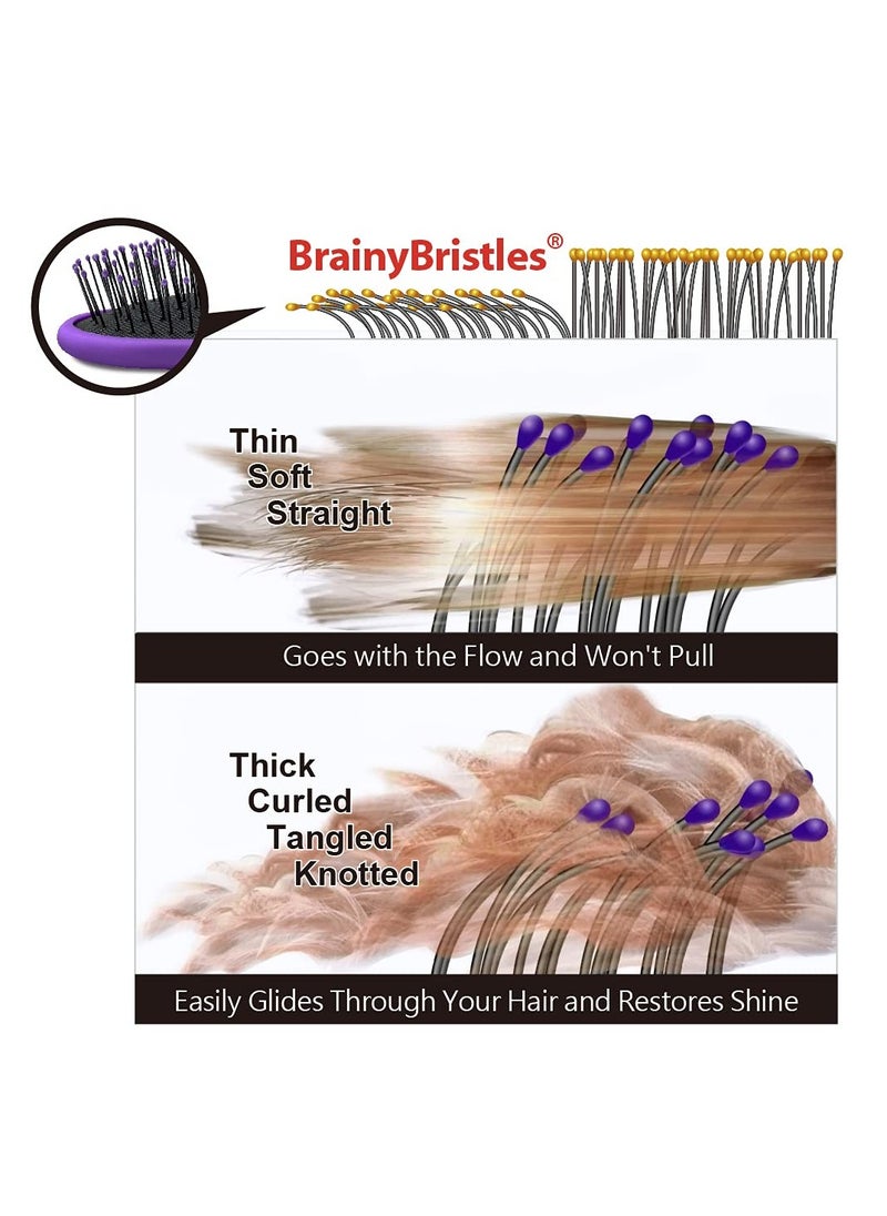 Traveler - NuWay 4HAIR Traveler U.S. and International Patented Travel Brush (Dark Purple) - Image 1