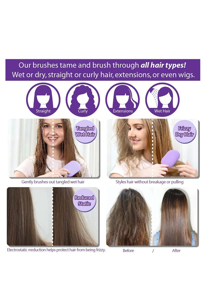 Traveler - NuWay 4HAIR Traveler U.S. and International Patented Travel Brush (Dark Purple) - Image 1