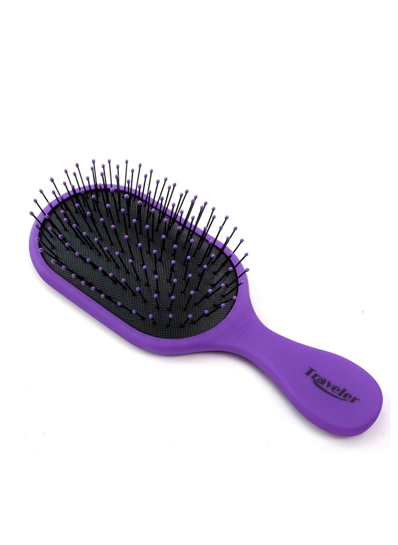 Traveler - NuWay 4HAIR Traveler U.S. and International Patented Travel Brush (Dark Purple) - Image 1