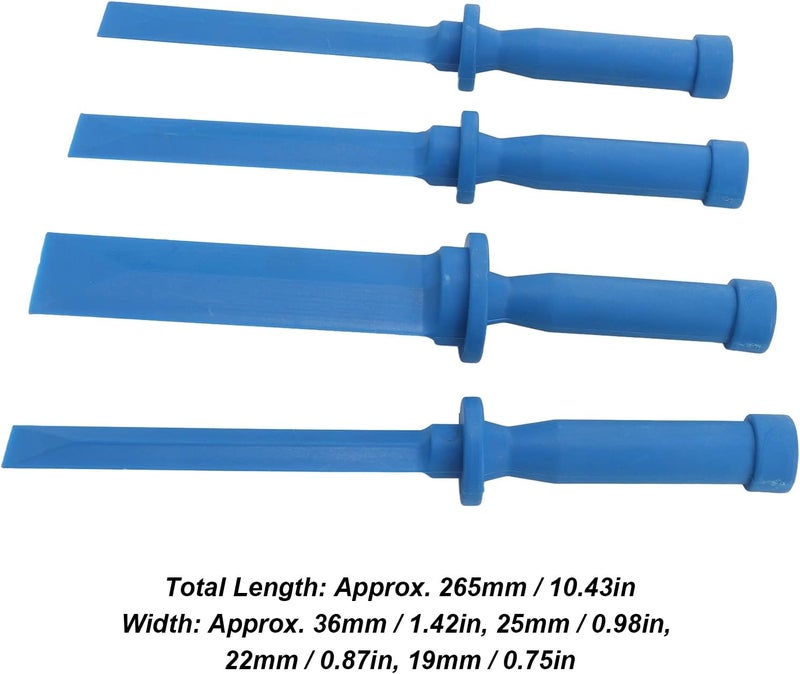 Nylon Plastic Chisel Set, Universal Scraper Remover Tool Kit, Non Marring Composite Scraper for Adhesive Caulk Decals Paint and Trim Removal with 4 Sizes for Auto Body - Image 2