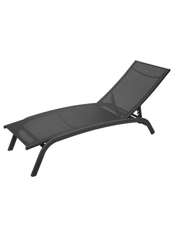 Hesperide Bonao Heavy Duty Aluminum Outdoor Chaise Lounger Dark Grey 99 x 59 x 174.5 cm 159884A - Image 1