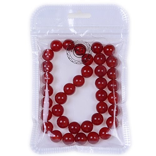 PLTbeads Smooth Round Shape Natural Gemstone Loose Beads for 1 Strand per Bag Approxi 15.5 inch 48-50pcsJewelry Making (6mm, Red Carnelian) - Image 2