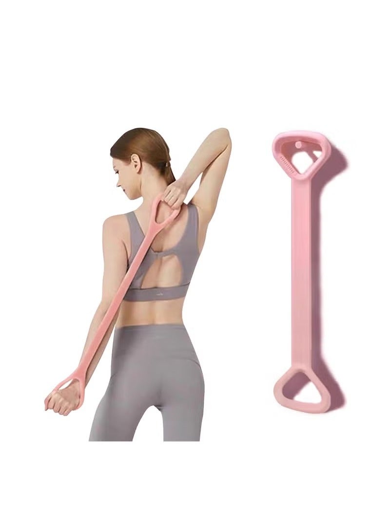 Figure 8 Resistance Band, Arm Back Shoulder Exercise Elastic Rope Stretch Fitness Band, Foot, Leg, Hand Stretcher, Arm Exerciser for Yoga Pilates Stretching Physical Therapy, Home Gym Workout - Image 1