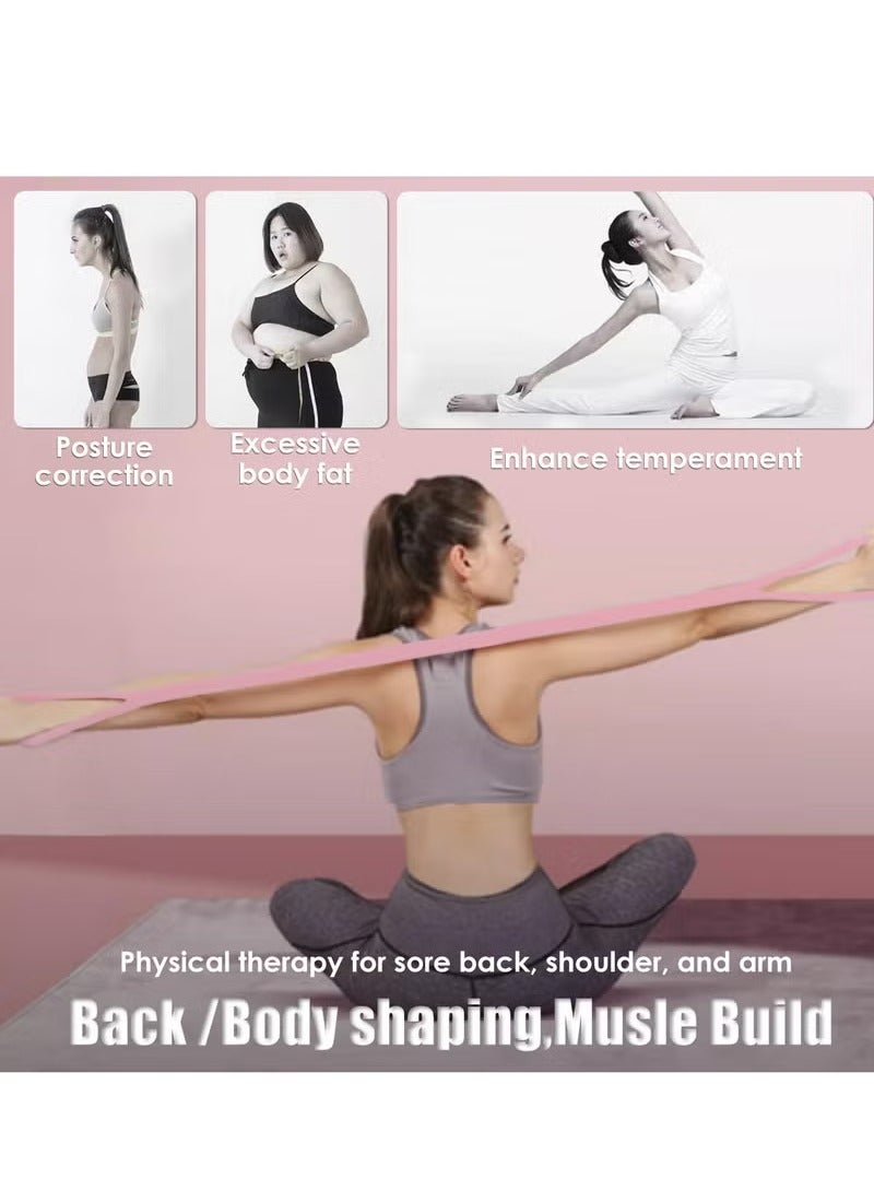 Figure 8 Resistance Band, Arm Back Shoulder Exercise Elastic Rope Stretch Fitness Band, Foot, Leg, Hand Stretcher, Arm Exerciser for Yoga Pilates Stretching Physical Therapy, Home Gym Workout - Image 5