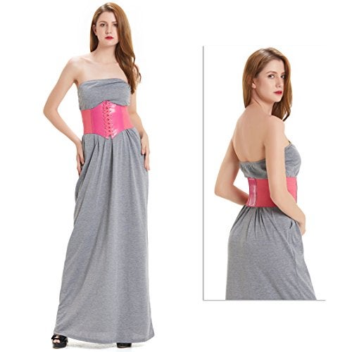 HANERDUN Lace-up Waspie Corset Belts for Women Elastic Waist Belt Tied Retro Wide Belt - Image 3