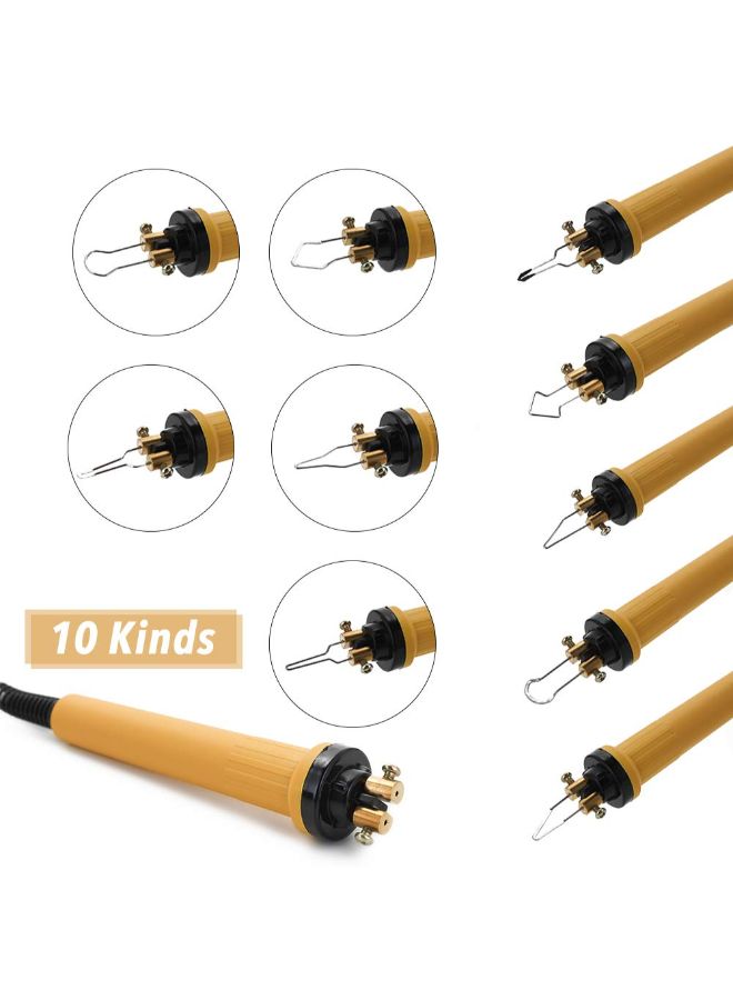 NIBEMINENT Pyrography Pen Burning Machine Gourd Crafts Tool Set Multicolour 22.00x19.00x19.50centimeter - Image 3