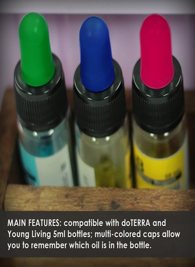 Year of Plenty Glass Eye Droppers for 5ml Essential Oil Bottles | 6-Pack | Multicolored | Compatible with doTERRA, Young Living, Edens Garden, Rocky MTN, Plant Therapy, Plant Guru 1/6fl oz - Image 3
