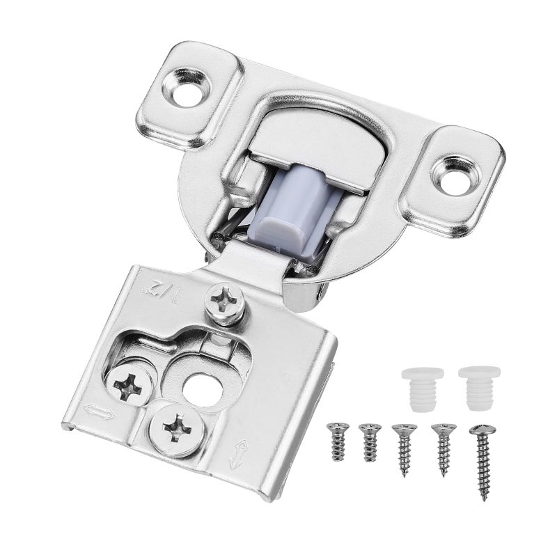 VEVOR Cabinet Hinges, 40 Packs Partial Overlay Kitchen Cabinet Door Hinges, 105 Degree Opening Angel Soft Close Concealed Cupboard Hinges for Framed Cabinet Type, with Mounting Screws - Image 1