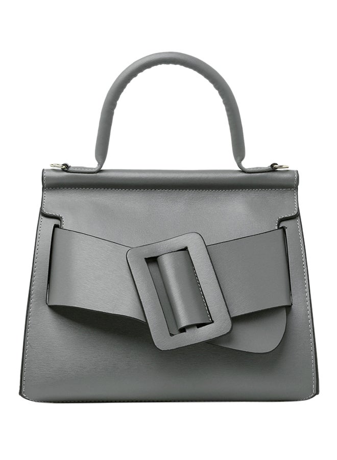 NIBEMINENT Leather Handbag Grey