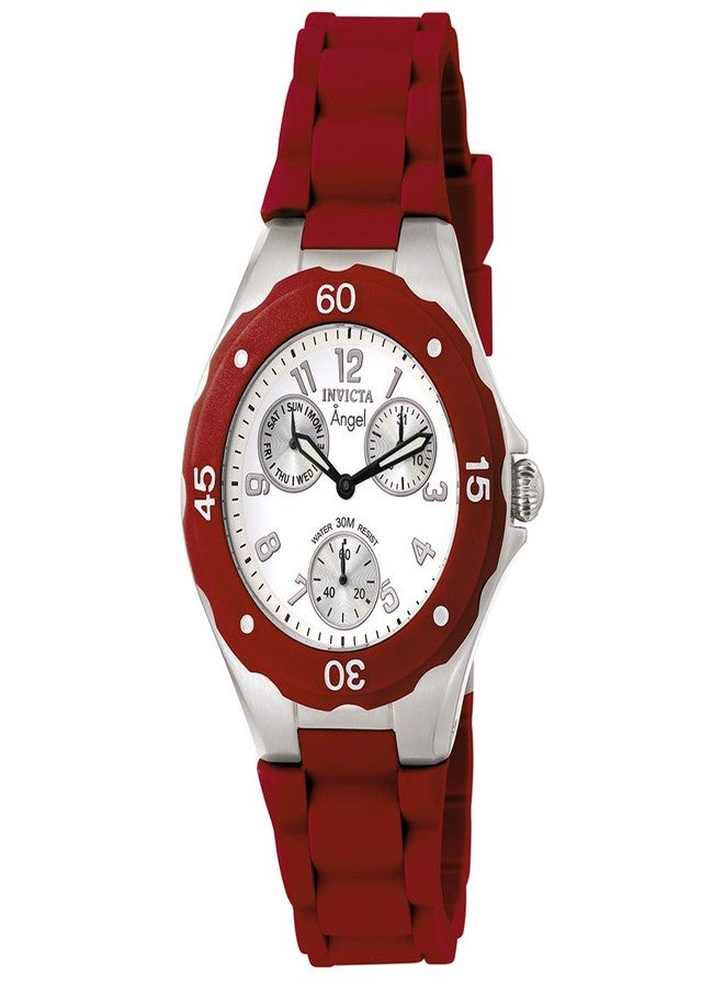 Invicta Women's 0701 Angel Collection Red Multi-Function Watch, Red/White, Standard, casual - Image 1