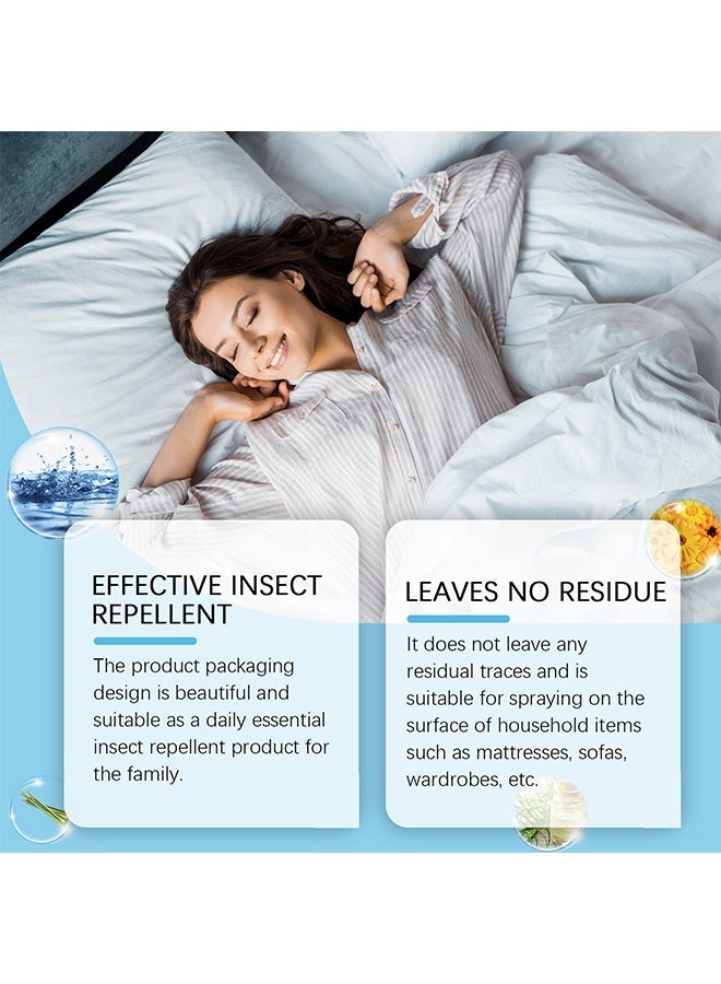 JUE-FISH Bed Bugs Killer Spray, Low Odor Roach & Fly Killer Spray, Plant-Based Actives Kill Insects & Bugs on Contact, Non-Greasy, Repellent Indoor flea moth bugs bed bugs, No Stains, Fresh Scent 120ml - Image 3