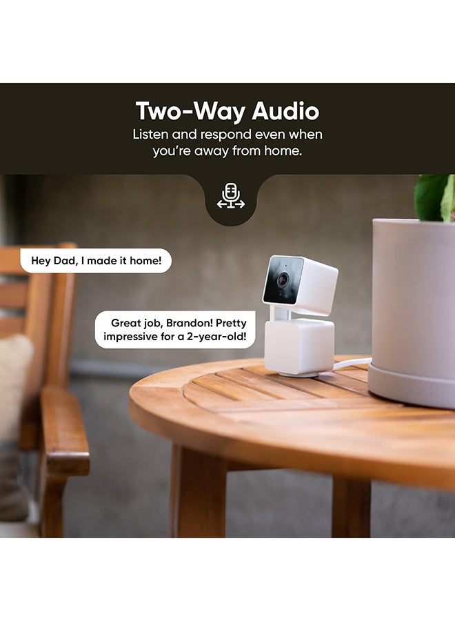 WYZE Cam Pan v3 Indoor/Outdoor IP65 1080P 360° Pan/Tilt/Zoom Wi-Fi Smart Home Security Camera with Motion Tracking for Baby & Pet, Color Night Vision, Works with Alexa & Google Assistant, White - Image 2