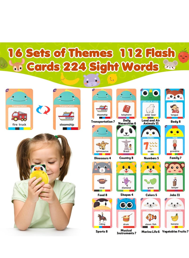 Zikra Talking Flash Cards,Toddler Toys for 2 3 4 5 Year Old Boys and Girls, Autism Sensory Toys for Autistic Children, Learning Montessori Toys, Speech Therapy Toys, 224 Sight Words Talking Flash Cards - Image 2