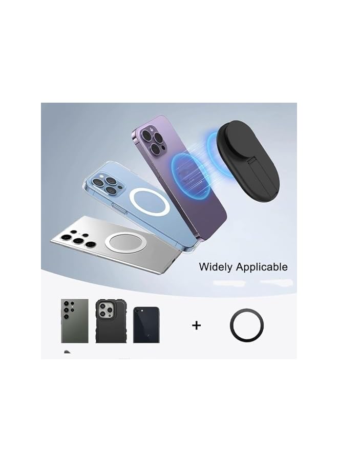 Green Tiger Upgraded Magnetic Phone Holder, Enhanced Magnet, Ultra Thin, Collapsible and Expandable Phone Grip for Phones, Includes Adapter Ring - Image 5