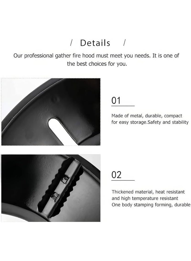 Clazkit Pack of 2 Black Gas Saver Burner Stands Fire & Windproof, Energy-Efficient 4-Leg Support for Indian Gas Stoves, 0.7mm Durable Construction - Image 2