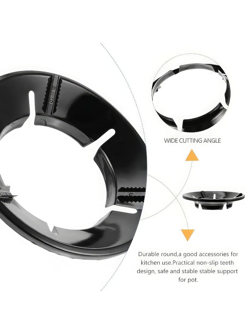 Clazkit Pack of 2 Black Gas Saver Burner Stands Fire & Windproof, Energy-Efficient 4-Leg Support for Indian Gas Stoves, 0.7mm Durable Construction - Image 4