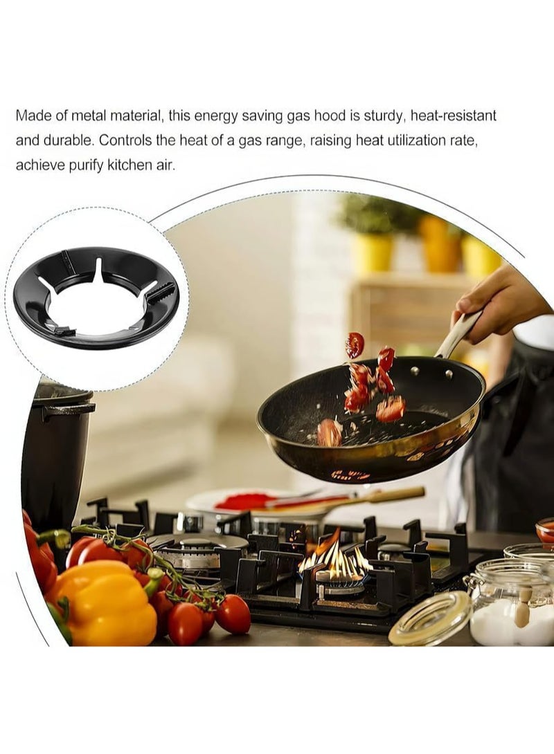 Clazkit Pack of 2 Black Gas Saver Burner Stands Fire & Windproof, Energy-Efficient 4-Leg Support for Indian Gas Stoves, 0.7mm Durable Construction - Image 5
