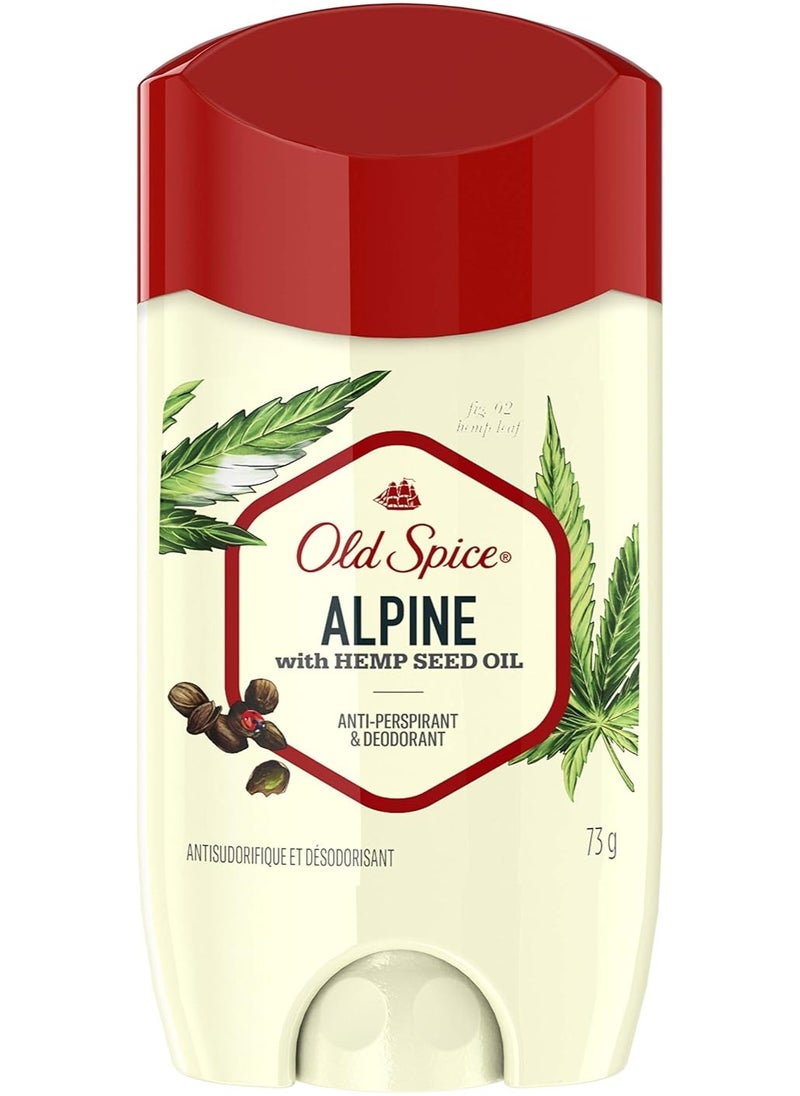 Old Spice Old Spice Alpine Anti-Perspirant & Deodorant with Hemp Seed Oil – Long-Lasting Protection – 2.6 oz (73 g)  - Image 1