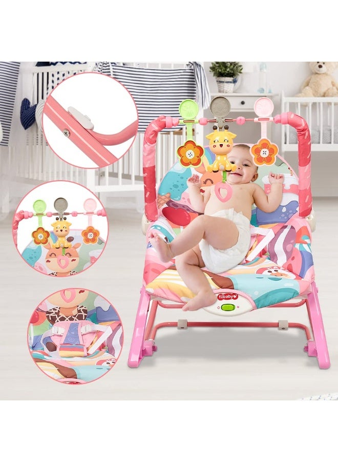 Tiibaby Musical Baby Rocker | Rocking Chair for Infants to Toddlers | with Vibrating Rocking and Soothing Toys for Toddlers | Suitable from Birth - Image 2