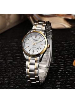 HALEI HALEI Harley 2-Piece Stainless Steel Couple Pair Quartz Watch Set 569ML - 28mm/39mm - Silver  - Image 4