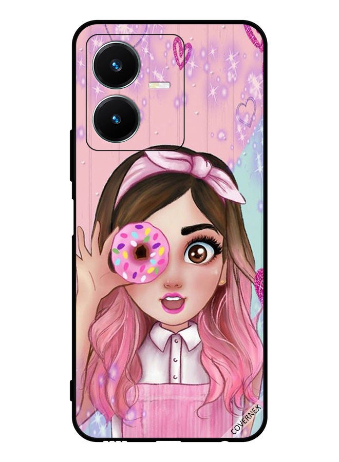 Covernex Protective Case Cover For Vivo Y22s Donut Lover Girl Art - Image 1
