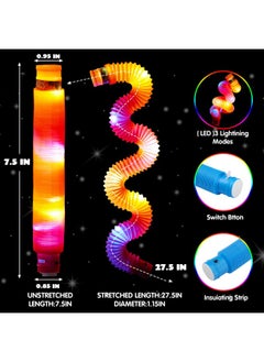 JOYIN Light Up Pop Tubes, 9 Pack Glow Sticks Party Favors, Sensory Toys Fidget Tubes, Glow Necklaces Bracelets Party Supplies For Birthday Presents Decorations, Camping Wedding Goodie Bags  - Image 2