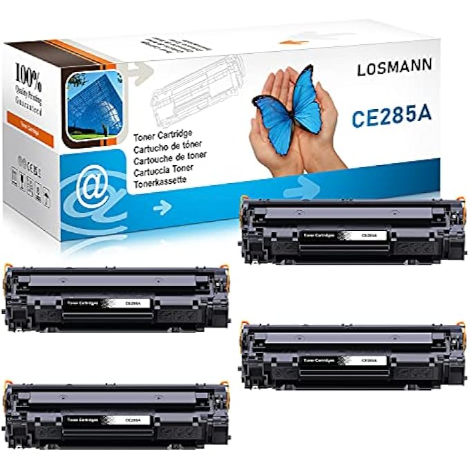 4X BLACK TONER COMPATIBLE WITH HP 85A CE285A FOR LASERJET PRO P1005 P1006 P1102W P1102 M1132MFP M1217NFW M1212NF M1213NF M1132 P1100 M1136 M1210 M1212 MM1130 M1134 - Image 1