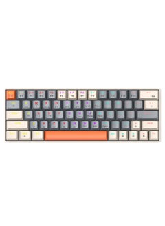 T-WOLF 2.4G Wireless Wired Gasket Gaming Keyboard,64 Keys Blue Switch Mechanical Keyboard,Hot Swappable Gasket Mount with RGB Backlit  - Image 1