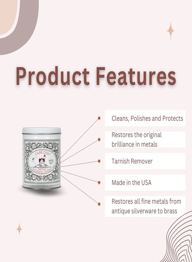 Cape Cod Polishing Metal Tin Bundle for Fine Metals | (12) 4X6 Polishing Cloths | (1) 12x12 Buffing Cloth | (1) Pair of Nitrile Gloves - Image 4