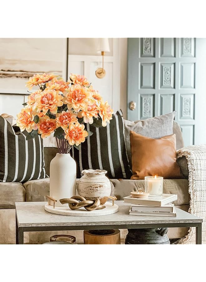 erorex 6Pcs Artificial Fall Daisy Mums Flowers With Stem Silk Chrysanthemums Flowers Arrangement For Home Party Wedding Bouquet Thanksgiving Table Centerpieces Decor - Image 5