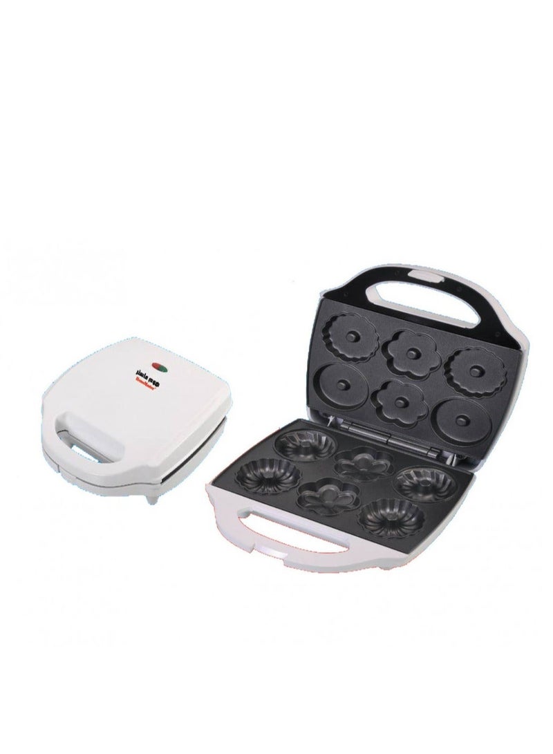 Home Master HM-338 Electric Donut Maker - 820W, Non-stick Surface for Making 6 Different Shaped Cookies at Once - Image 2
