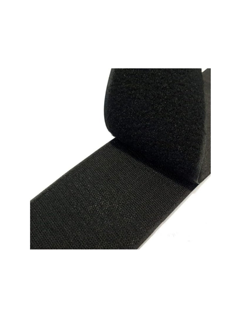 Generic 1 x meter Hook and 1 x meter Width 5 Cm Loop Velcro Scotch Sew on Hook and Loop Tape Non-Adhesive Nylon Hook Loop Tape Fabric (Black)  - Image 5