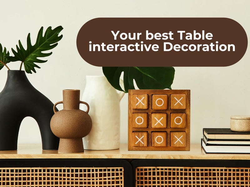 BSIRI Wooden XO Blocks (L) Tic Tac Toe Board Games - Ideal for Kids Games, Family Games and Game Night for Adults, Farmhouse Decor for Coffee Table Decor and Unique Gifts for All Occasion (5.5 Inch) - Image 4
