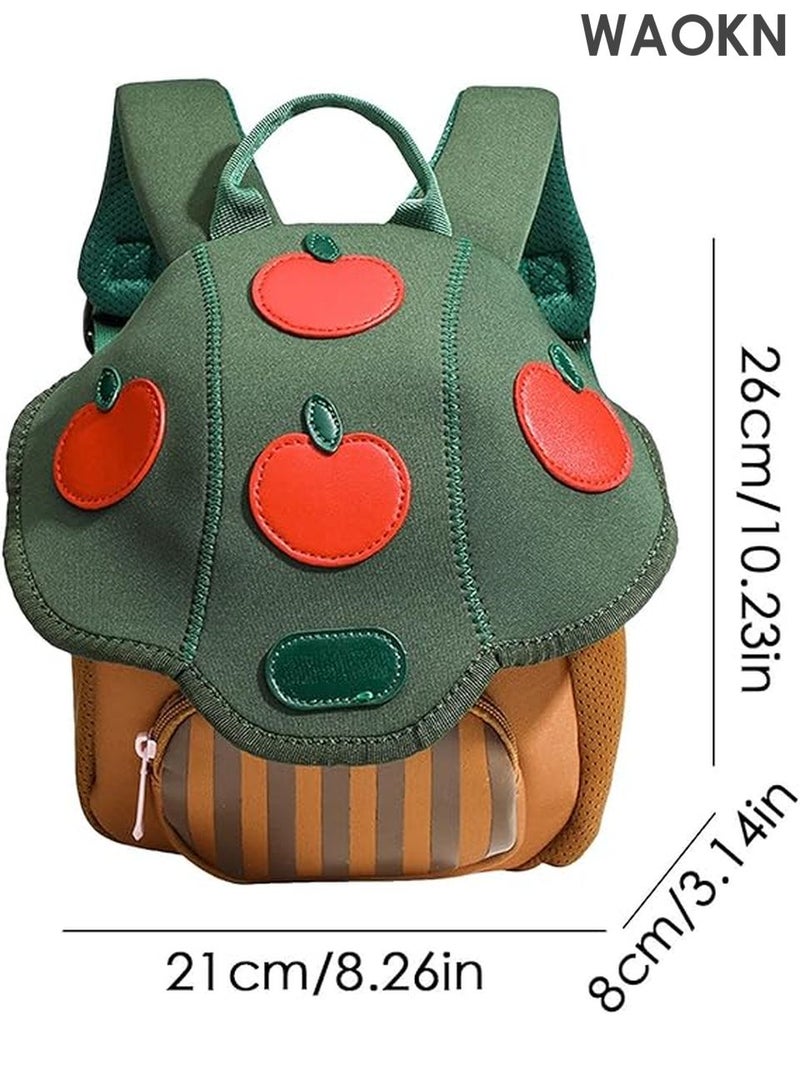 WAOKN Adorable Mushroom Backpack - Whimsical Cute Cartoon Toadstool Shape Kids School Bag | Vibrant Colorful Novelty Fun-Gi Design, Lightweight Mini Preschool Book Bag for Toddler Boys & Girls, Perfect for Daycare, Kindergarten, Travel & Outdoor Adventures - Image 2