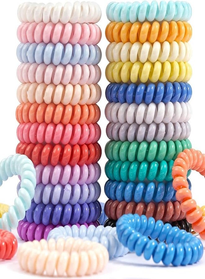 Minta Spiral Hair Ties, Telephone Wire Spring Hair Head Elastic Hair Tie Rubber Bands Unbreakable For Girls And Women (Pack of 8) Multicolor - Image 4
