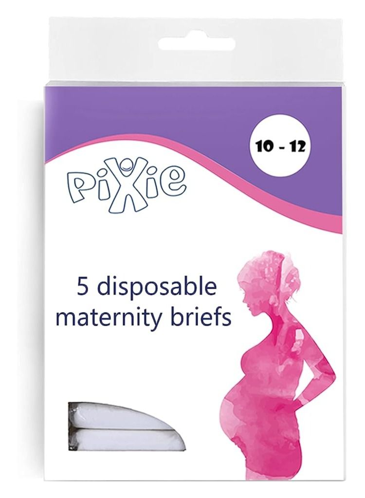 Pixie ملابس داخلية نسائية بيكسي للاستخدام مرة واحدة، 5 قطع (مقاس 10 12)، عبوة من 3 قطع، أبيض  - Image 4